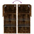 vidaXL TV skrinky s LED svetlami 2 ks dymový dub 40,5x30x90 cm