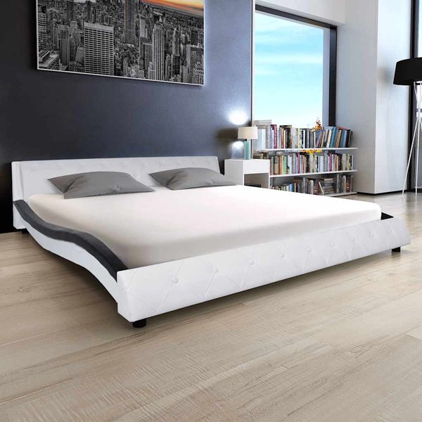 vidaXL Posteľ s matracom, pamäťová pena, umelá koža 180x200 cm