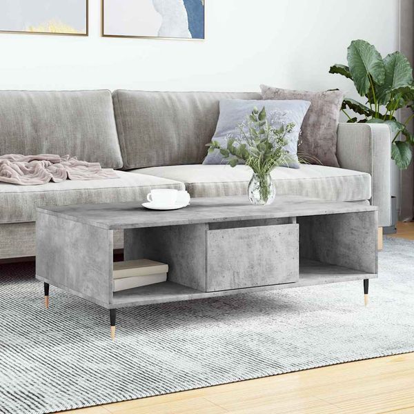 vidaXL Konferenčný stolík betónovo-sivý 104x60x35 cm kompozitné drevo