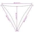vidaXL Tieniaca plachta, oxford, trojuholníková 3,6x3,6x3,6 m, krémová
