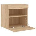 vidaXL TV nástenné skrinky s LED svetlami 2 ks dub sonoma 40x30x40 cm