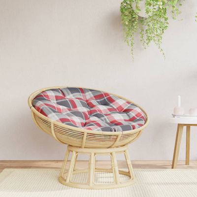 vidaXL Okrúhly vankúš červený károvaný Ø 100 x 11 cm oxfordská látka