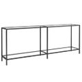 vidaXL Konzolový stolík priehľadný 200x35x75,5 cm tvrdené sklo