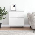 vidaXL Komoda biela 60x35x70 cm spracované drevo