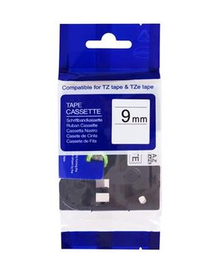 PRINTLINE kompatibilná pása s Brother TZE-221, TZ-221, 9mm, čierny tisk/biely podklad Páska, pre tlačeň štítku, kompatibilná s Brother TZE-211, TZ-211, 9 mm, čierny tisk/biely podklad