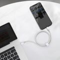 Kábel USB-C na Lightning Baseus s vysokou hustotou opletenia, 20 W, PD, 2 m (biely)