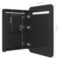 vidaXL LED kúpeľňová zrkadlová skrinka žiarivá čierna 60x11x80 cm