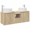vidaXL Set kabinetov do kúpeľne 3 ks Dub sonoma 49,5 x 44,5 x 65,5 cm