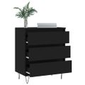 vidaXL Komoda čierna 60x35x70 cm spracované drevo