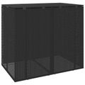 vidaXL Kôš na odpadky 2 ks Čierna 130 x 80 x 115 cm Polyetylén