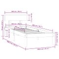 vidaXL Posteľný rám medovo-hnedý borovicový masív 100x200 cm