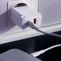 Maxlife MXTC-09-30AC GaN PD QC nabíjačka 1x USB-C 1x USB 30W biela