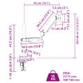 VidaXL rameno na dva monitory pre max 27 palcov pružinu obrazovky 10kg