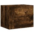 vidaXL Nástenný nočný stolík dymový dub 45x30x35 cm