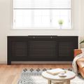 vidaXL Kryt na radiátor čierny 205 cm MDF