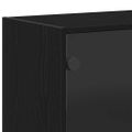 vidaXL Servírovacia skriňa Čierny dub 100 x 37 x 75.5 cm