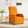 vidaXL Masážne kreslo, žlté, látka