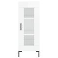 vidaXL Komoda lesklá biela 34,5x34x90 cm spracované drevo