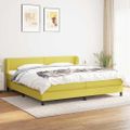 vidaXL Boxspring posteľ s matracom zelená 200x200 cm látka