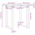vidaXL Jedálenský stolík v tvare O 60x60x75 cm borovica a oceľ