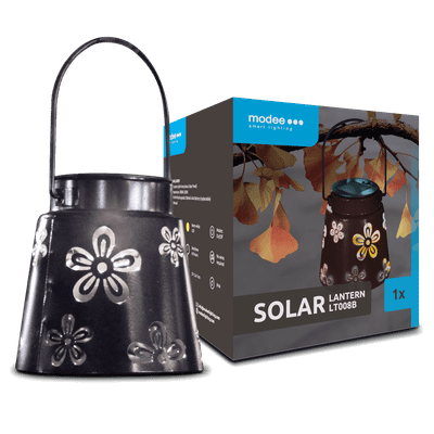 Modee záhradná solárna LED lampa-lampáš LT008B 11 cm, čierna (ML-LT008)