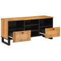 vidaXL TV skrinka Hnedá 100 x 33 x 46 cm Masívne mango drevo