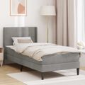 vidaXL Rám postele s matracom Svetlosivá 90 x 190 cm Zamat