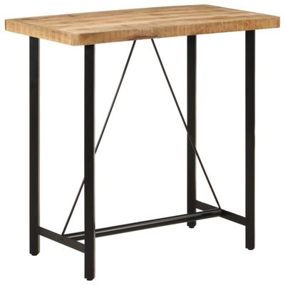 vidaXL Barový stôl 110x55x107 cm masívne mangové drevo a železo