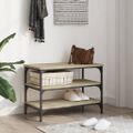 vidaXL Lavička na topánky dub sonoma 70x38,5x49 cm kompozitné drevo