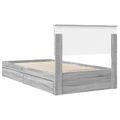 vidaXL Úložná posteľ Sivý Sonoma 100 x 200 cm Kompozitné drevo