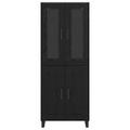 vidaXL Highboard 2 ks Čierny dub 69,5 x 34 x 180 cm Kompozitné drevo