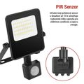 LED reflektor VISIO s pohybovým čidlom, 20 W, neutrálna biela, čierný