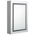 vidaXL LED kúpeľňová zrkadlová skrinka betónovo-sivá 50x13x70 cm
