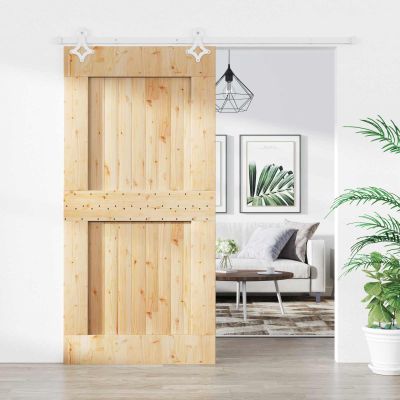 vidaXL Posuvné dvere Prírodná a biela 100 x 210 cm