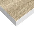 vidaXL Plávajúce nástenné police 2 ks dubové a biele 40x23,5x3,8 cm MDF