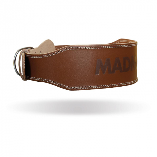 Fitness opasok Full Leather Chocolate Brown - MADMAX, veľkosť L