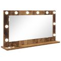 vidaXL Toaletné zrkadlo Staré drevo 80 x 45 x 18 cm Obdĺžnikový