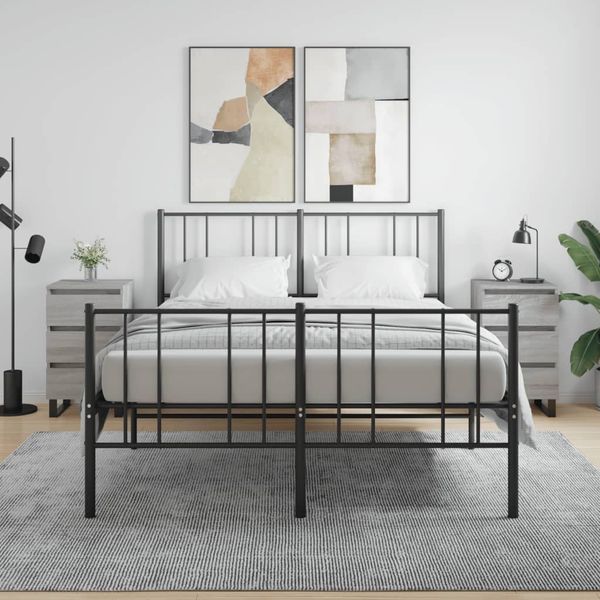 vidaXL Nočné stolíky 2 ks sivý dub sonoma 40x35x69 cm kompozitné drevo