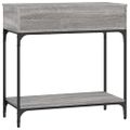 vidaXL Konzolový stolík sivý sonoma 75 x 34,5 x 75 cm kompozitné drevo