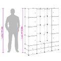 vidaXL Modulárna skrinka s 18 priečinkami, biela 37x146x180,5 cm