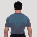 Bezšvové tričko OG1 Grey/Blue - GymBeam, veľkosť XL