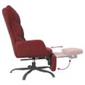 vidaXL Relaxačné kreslo s podnožkou vínovo-červené látka