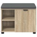 vidaXL Predsieňová lavica s vankúšom Sonoma dub 60 x 38 x 46 cm