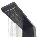 vidaXL Hliníkový sprchový panel, matný čierny