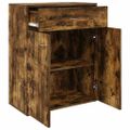 vidaXL Komoda dymový dub 60x30x75 cm spracované drevo