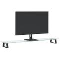 vidaXL Stojan na monitor čierny 100x20x8 cm tvrdené sklo a kov