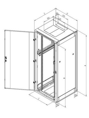 Triton 19" rozvaděč stojanový 32U/800x900, rozebíratelný, perforované přední dveře 32U/800x900, rozebíratelný, perforované prední dvere