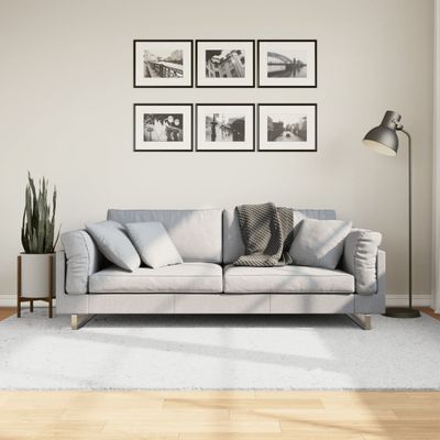 vidaXL Koberec OVIEDO krátky vlas sivý 160x230 cm