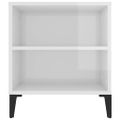 vidaXL TV skrinka lesklá biela 102x44,5x50 cm spracované drevo