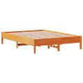 vidaXL Posteľ bez matraca voskovo hnedý 135x190 cm masívna borovica